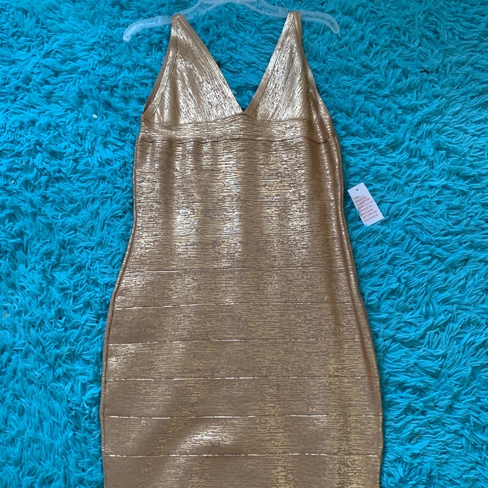 Gold Shimmer Bodycon dress Venus size Large